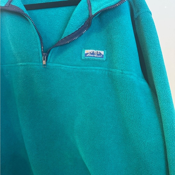 Vintage Green Half-Zip Men's fleece Sweater - Picture 13 of 13